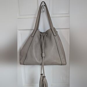 Tignanello Cinch Drawstring Hobo  Leather Shoulder Bag A385771
